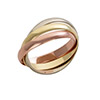 18ct Gold 3 Colour Russian Wedding Ring
